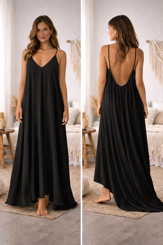 Women’s Flowy Backless Maxi Dress