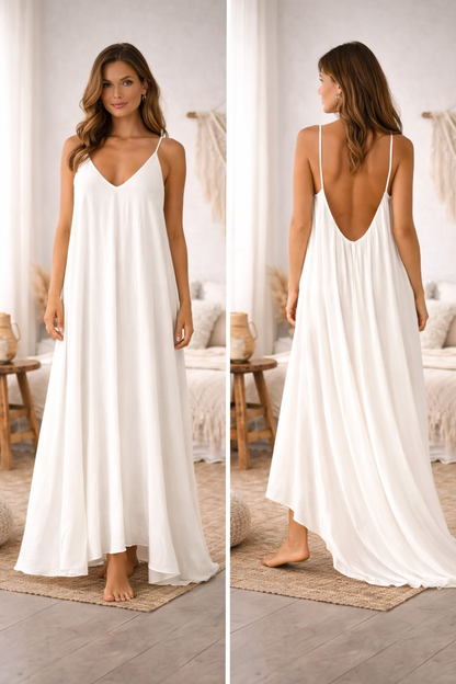 Women’s Flowy Backless Maxi Dress